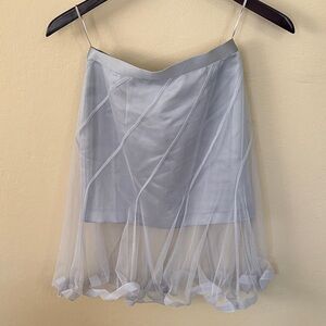 Elegant Gray Midi Skirt